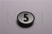 TOUCHE KSS SYMBOLE “5“ (noir sur fond gris)