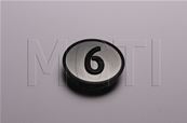 TOUCHE KSS SYMBOLE “6“ (noir sur fond gris)