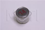 BOUTON MG21G (rond, inox brossé)LUM ROUGE 24V symbole 14