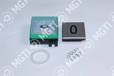 Touche '0' + cadre niveau principal(bague verte) pour bouton FI GS1