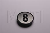 TOUCHE KSS SYMBOLE “8“ (noir sur fond gris)